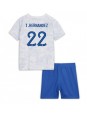 Billige Frankrike Theo Hernandez #22 Bortedraktsett Barn VM 2022 Kortermet (+ Korte bukser)